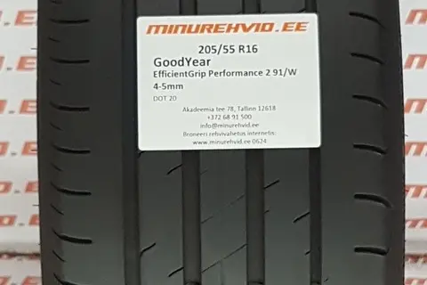 Used summer tire 205/55R16 GoodYear EfficientGrip Performance 2 91/W