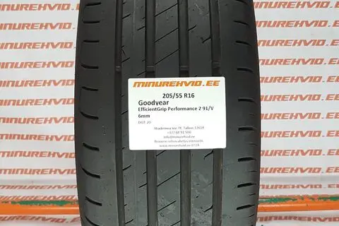 Used summer tire 205/55R16 GoodYear EfficientGrip Performance 2 91/V