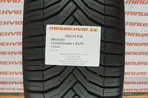 Used summer tire 205/55R16 Michelin CrossClimate + 91/H