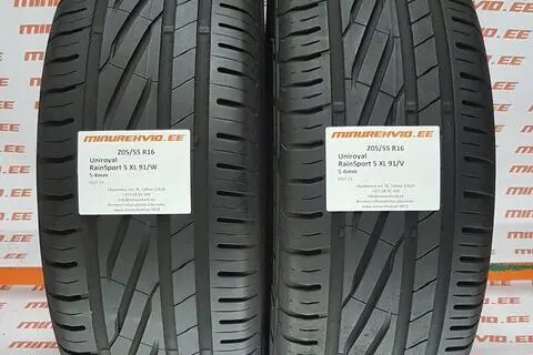 Kasutatud suverehv 205/55R16 Uniroyal RainSport 5 XL 91/W/V