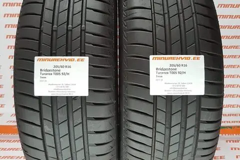 Kasutatud suverehv 205/60R16 Bridgestone Turanza T005 92/H