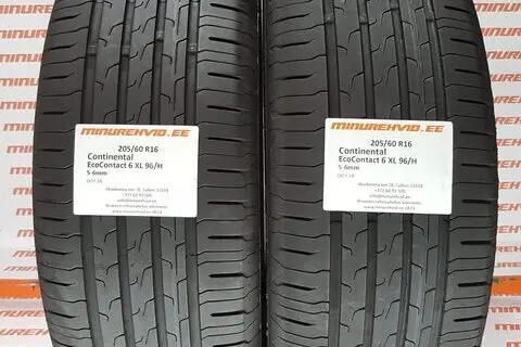 Kasutatud suverehv 205/60R16 Continental EcoContact 6 XL 96/H