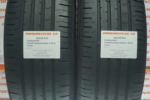 Kasutatud suverehv 205/60R16 Continental ContiPremiumContact 5 92/V