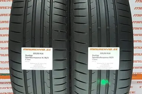 Kasutatud suverehv 205/60R16 Dunlop Sport bluResponse XL 96/V-