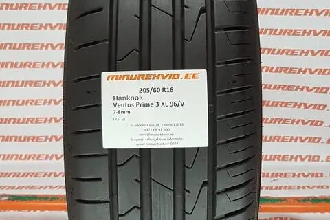Kasutatud suverehv 205/60R16 Hankook Ventus Prime 3 XL 96/V
