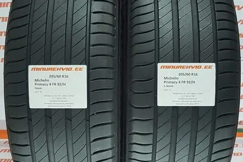 Kasutatud suverehv 205/60R16 Michelin Primacy 4 FR 92/H/