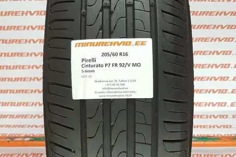 Kasutatud suverehv 205/60R16 Pirelli Cinturato P7 FR 92/V MO