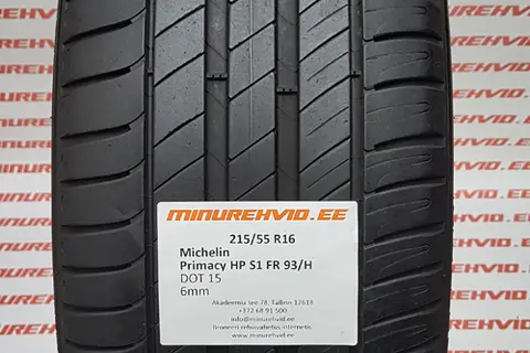 Kasutatud suverehv 215/55R16 Michelin Primacy HP FR 93/H