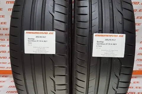 Kasutatud suverehv 205/45R17 Dunlop Sport Maxx RT FR XL 88/Y