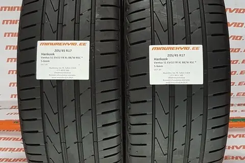 Kasutatud suverehv 205/45R17 Hankook Ventus S1 EVO 2 FR XL 88/W RSC *
