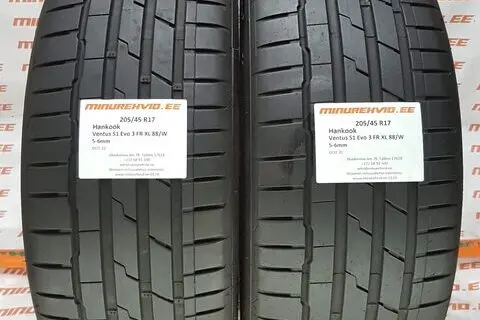 Kasutatud suverehv 205/45R17 Hankook Ventus S1 Evo 3 FR XL 88/W