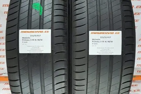 Kasutatud suverehv 215/55R17 Michelin Primacy 3 FR XL 98/W