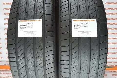 Kasutatud suverehv 215/55R17 Michelin Primacy 4 FR 94/V