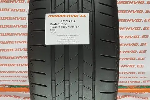 Kasutatud suverehv 225/45R17 Bridgestone Turanza T005 XL 94/Y *