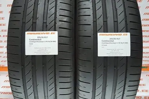 Kasutatud suverehv 225/45R17 Continental ContiSportContact 5 FR 91/V/W MO