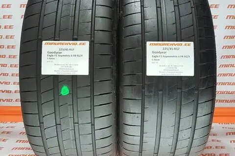Kasutatud suverehv 225/45R17 GoodYear Eagle F1 Asymmetric 6 FR 91/Y