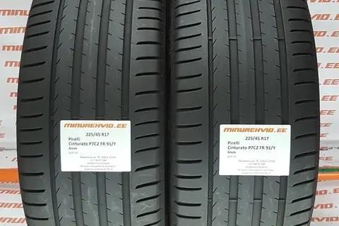 Kasutatud suverehv 225/45R17 Pirelli Cinturato P7C2 FR 91/Y