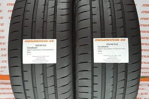 Kasutatud suverehv 205/40R18 GoodYear Eagle F1 Asymmetric 3 FR XL 86/W RSC *