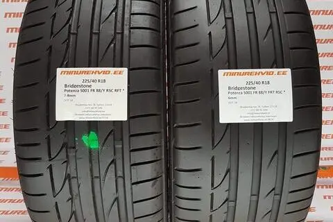 Kasutatud suverehv 225/40R18 Bridgestone Potenza S001 FR 88/Y FRT RSC *