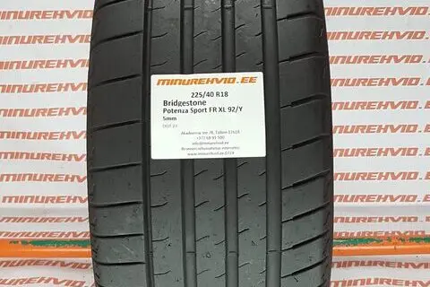 Kasutatud suverehv 225/40R18 Bridgestone Potenza Sport FR XL 92/Y