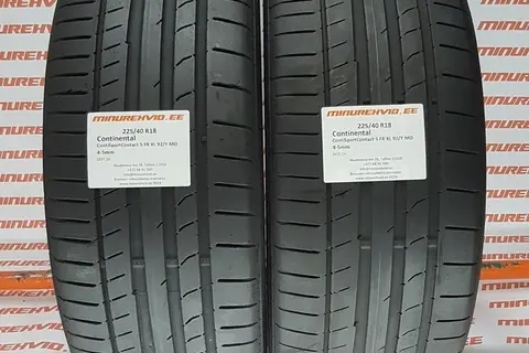 Kasutatud suverehv 225/40R18 Continental ContiSportContact 5 FR XL 92/Y MO