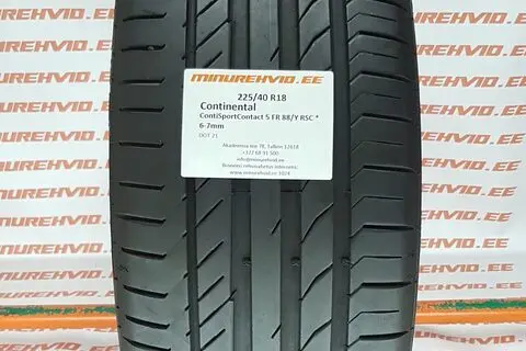 Kasutatud suverehv 225/40R18 Continental ContiSportContact 5 FR 88/Y RSC *