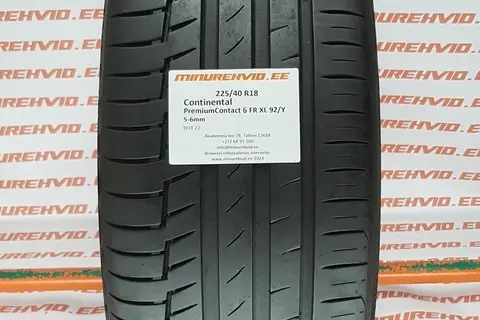 Kasutatud suverehv 225/40R18 Continental PremiumContact 6 FR XL 92/Y