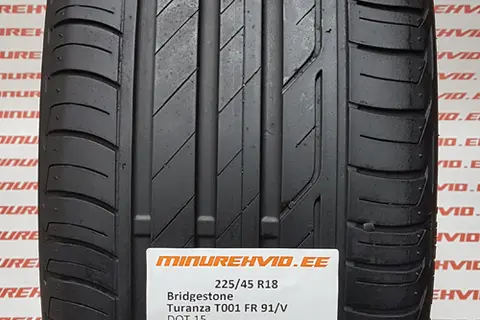 Kasutatud suverehv 225/45R18 Bridgestone Turanza T001 FR 91/V
