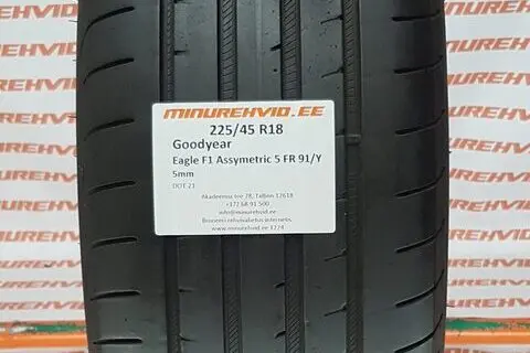 Kasutatud suverehv 225/45R18 GoodYear Eagle F1 Assymetric 5 FR 91/Y