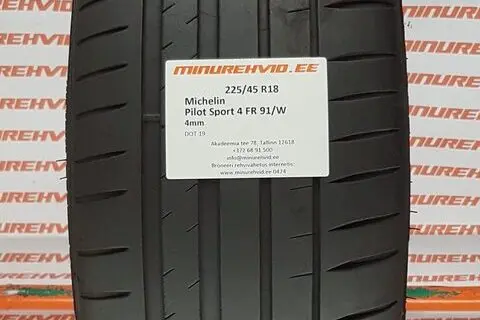 Kasutatud suverehv 225/45R18 Michelin Pilot Sport 4 FR 91/W