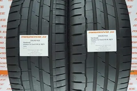 Kasutatud suverehv 235/45R18 Hankook Ventus S1 Evo 3 FR XL 98/Y