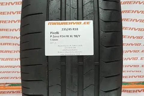 Kasutatud suverehv 235/45R18 Pirelli P Zero PZ4 FR XL 98/Y