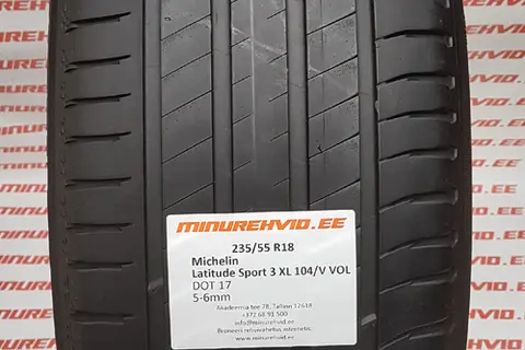 Kasutatud suverehv 235/55R18 Michelin Latitude Sport 3 XL 104/V VOL