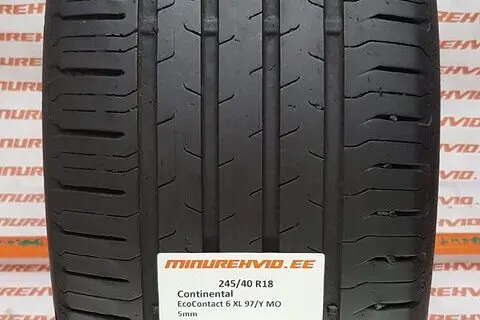 Kasutatud suverehv 245/40R18 Continental EcoContact 6 XL 97/Y MO/