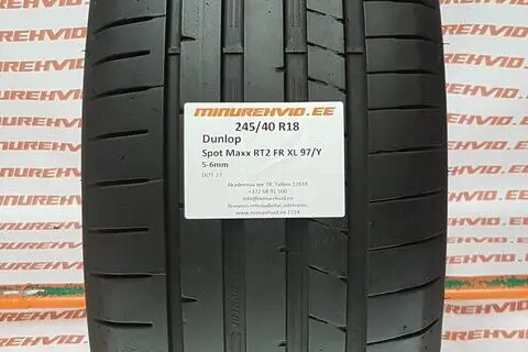 Kasutatud suverehv 245/40R18 Dunlop Spot Maxx RT2 FR XL 97/Y