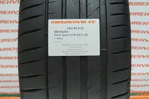 Kasutatud suverehv 245/40R18 Michelin Pilot Sport 4 FR 93/Y AO