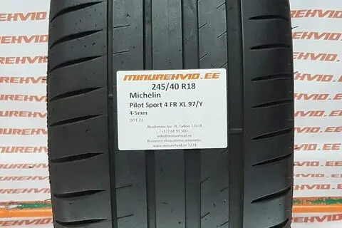 Kasutatud suverehv 245/40R18 Michelin Pilot Sport 4 FR XL 97/Y