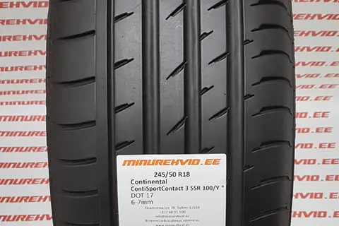 Kasutatud suverehv 245/50R18 Continental ContiSportContact 3 SSR 100/Y *