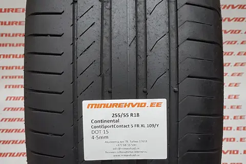 Kasutatud suverehv 255/55R18 Continental ContiSportContact 5 FR XL 109/Y