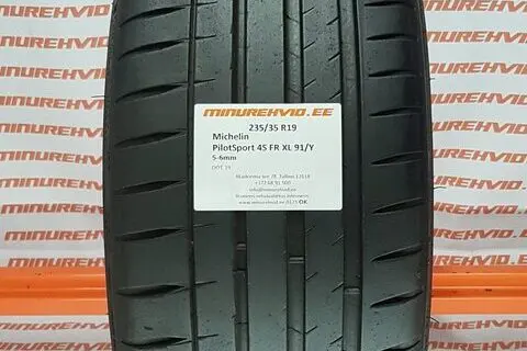 Kasutatud suverehv 235/35R19 Michelin Pilot Sport 4S FR XL 91/Y