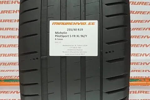 Kasutatud suverehv 235/40R19 Michelin PilotSport 5 FR XL 96/Y