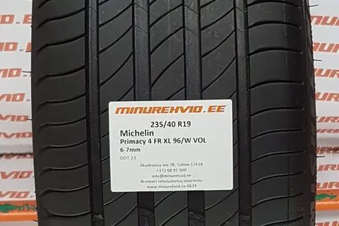 Kasutatud suverehv 235/40R19 Michelin Primacy 4 FR XL 96/W VOL