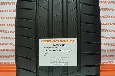 Kasutatud suverehv 245/45R19 Bridgestone Turanza T005 FR XL 102/H
