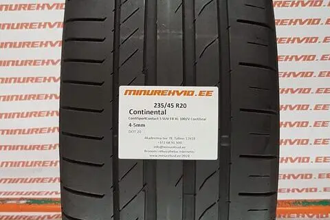 Kasutatud suverehv 235/45R20 Continental ContiSportContact 5 SUV FR XL 100/V ContiSeal