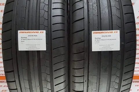 Kasutatud suverehv 255/45R20 Dunlop SP Sport Maxx GT FR 101/W AO