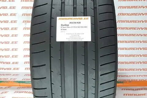 Kasutatud suverehv 265/30R20 Dunlop SP Sport Maxx GT FR XL 94/Y R01 MFS