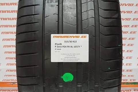 Kasutatud suverehv 315/30R22 Pirelli P Zero PZ4 FR XL 107/Y */