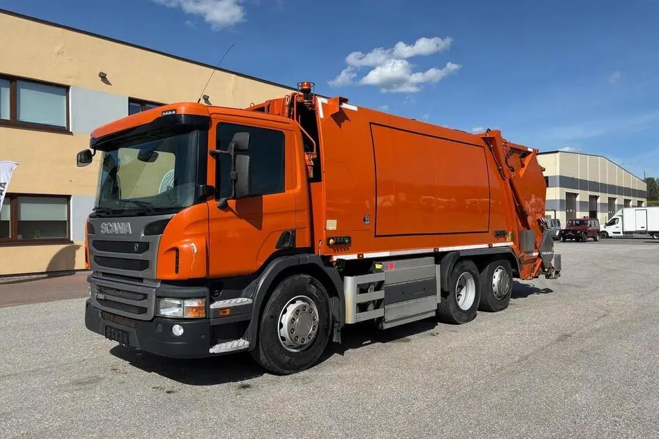 Scania P280 6X2*4 CNG GAS + NTM 2-CHAMBER PRESS, 206 kW, diisel, automaat